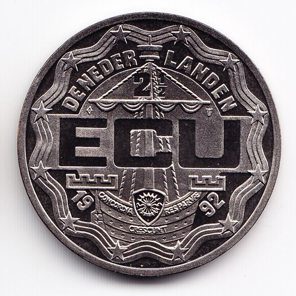 1992 Netherlands ECU Medal (b152) - Picture 2 of 2